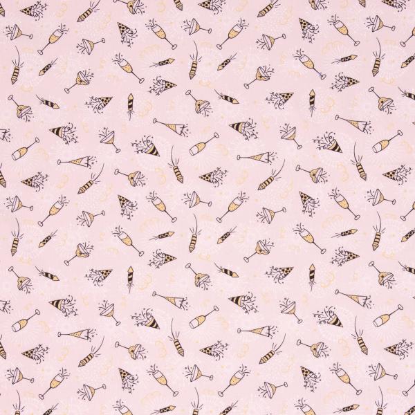 Baumwolle "Cheers" Party auf Beige by Swafing